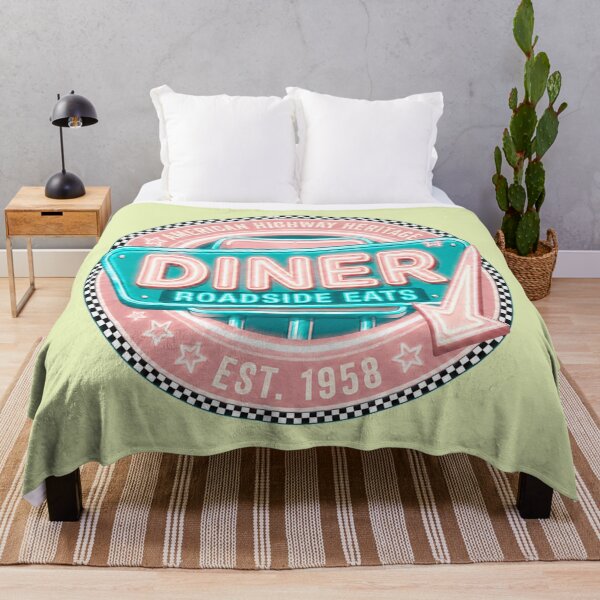 Artikelvorschau, Vintage Diner Roadside Eats 1958 Retro Sign entworfen und verkauft von Normandy Road Heritage™ - Vintage Garage Art.