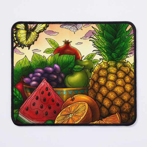 Item preview, Colorful Tropical Fruit Illustration | Pineapple, Watermelon & Citrus Art | Vibrant Kitchen Decor designed and sold by GarnerSupplyCo.