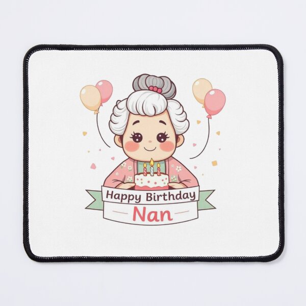 Item preview, Happy Birthday Nan Kawaii Sticker | Cute Grandma Birthday Cake Illustration designed and sold by HOODYBUDSTYLES.