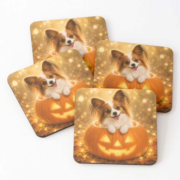 Item preview, Papillon Halloween Pumpkin – Cute Jack O Lantern Dog designed and sold by ManJiangHong.