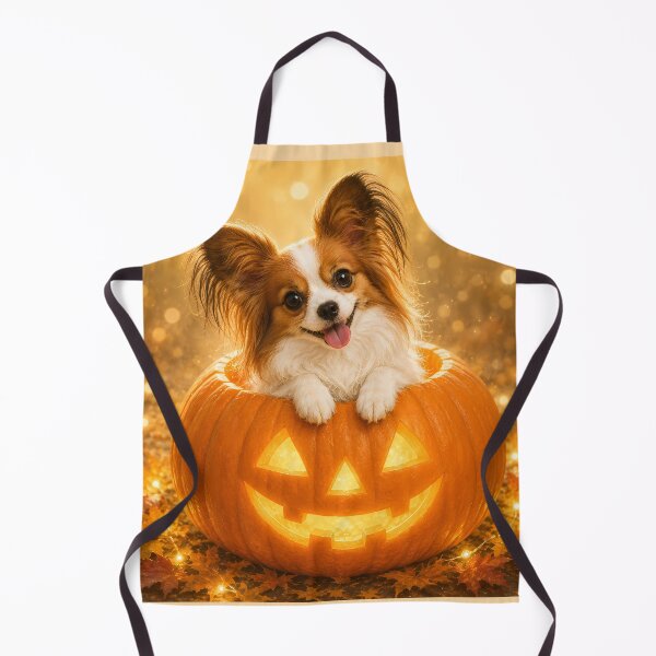 Item preview, Papillon Halloween Pumpkin – Cute Jack O Lantern Dog designed and sold by ManJiangHong.