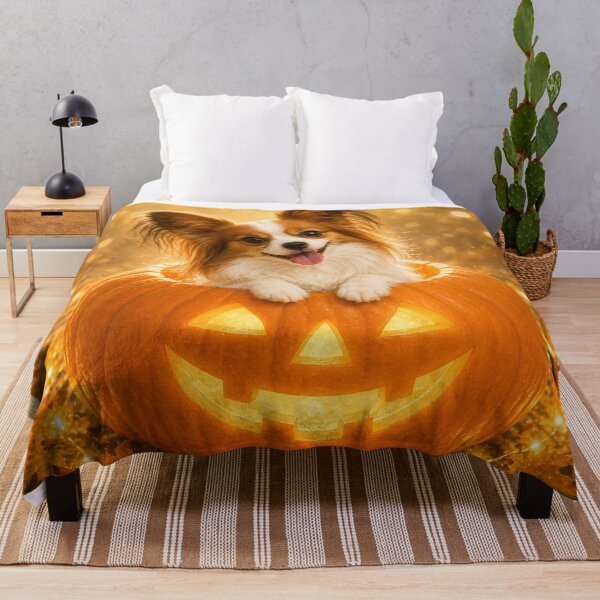 Item preview, Papillon Halloween Pumpkin – Cute Jack O Lantern Dog designed and sold by ManJiangHong.
