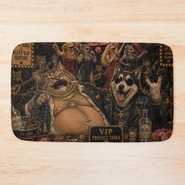 Item preview, Big Belly Cat and Rebel Husky Meow Loud Howl Proud Funny Design designed and sold by shopevermint.