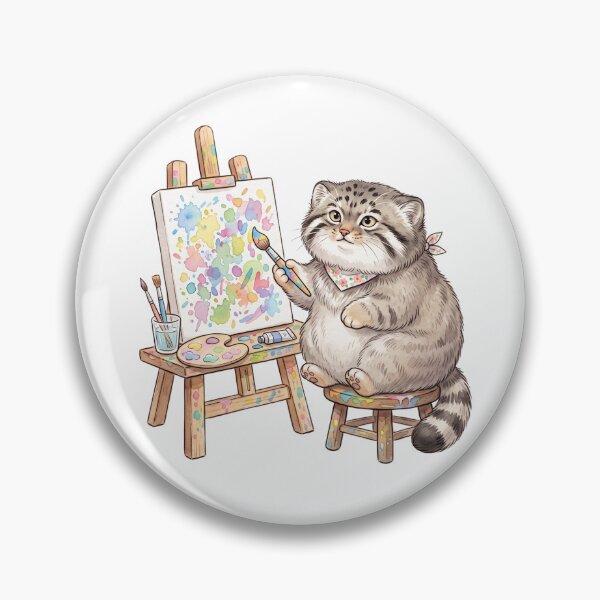 Item preview, Creative Manul Artist | Cute Pallas Cat Painter Watercolor Design designed and sold by HelgaCraftery.