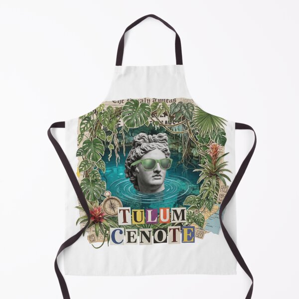 Item preview, Tulum Chill & Sunrise Mexico Beach Dadaist Collage - Boho Vacation Art (T-Shirt, Poster & Sticker) designed and sold by OzzFrequency.
