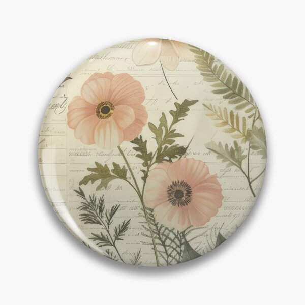 Item preview, Vintage Botanical Herbarium – Elegant Anemone & Fern Leaf Handwritten Script designed and sold by Whimsical Wayfarer.