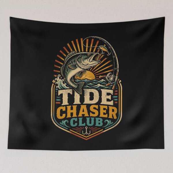 Item preview, Tide Chaser Club Vintage Fishing Shirt designed and sold by Gustavo Navarro.