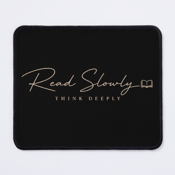 Item preview, Read Slowly Think Deeply Minimal Book Lover T-Shirt | Literary Reader Gift designed and sold by DreamPaw Studio.
