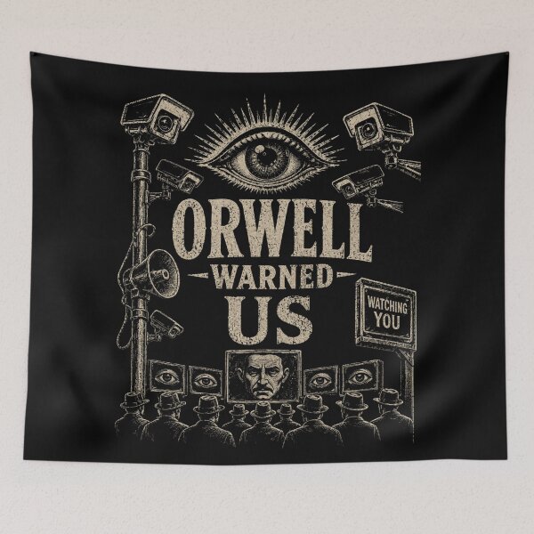 Item preview, George Orwell Was Right 1984 - Antiflock Camera Surveillance Privacy Rights  designed and sold by Envision Designs.