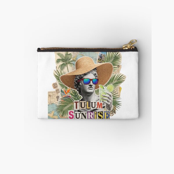 Item preview, Tulum Chill & Sunrise Mexico Beach Dadaist Collage - Boho Vacation Art (T-Shirt, Poster & Sticker) designed and sold by OzzFrequency.