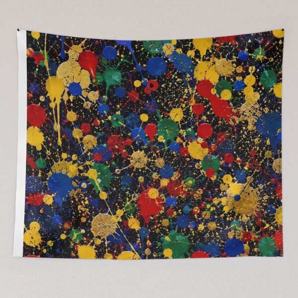 Item preview, Primary Splatter Action Abstract Art designed and sold by THE SPLATTERED HAUS BY SAGE BANKS.