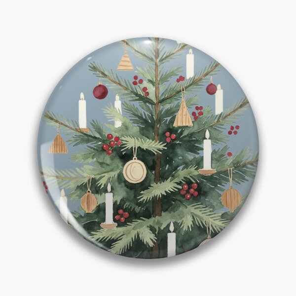 Item preview, Vintage Christmas Tree with Candles – Elegant Blue Christmas Card designed and sold by lisa-diver.