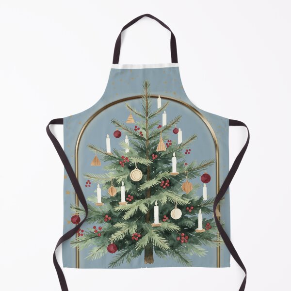Item preview, Vintage Christmas Tree with Candles – Elegant Blue Christmas Card designed and sold by lisa-diver.