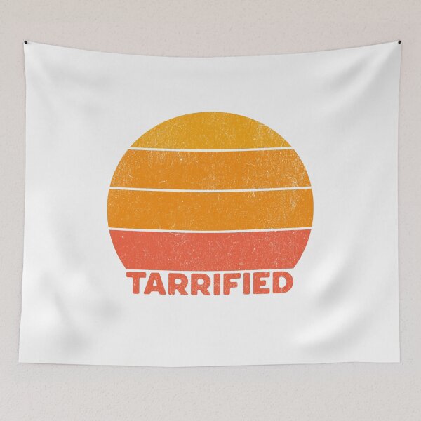 Item preview, Retro Sunset Tarrified Tariff Protest designed and sold by drchzak.