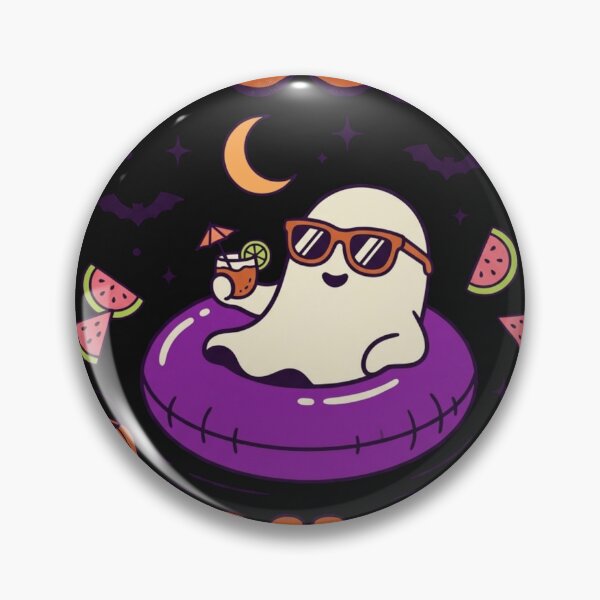 Item preview, Spooky Summer Ghost Pool Float Retro Summerween designed and sold by GeniePixel.