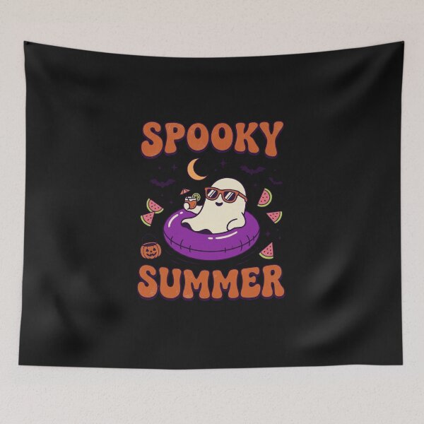 Item preview, Spooky Summer Ghost Pool Float Retro Summerween designed and sold by GeniePixel.