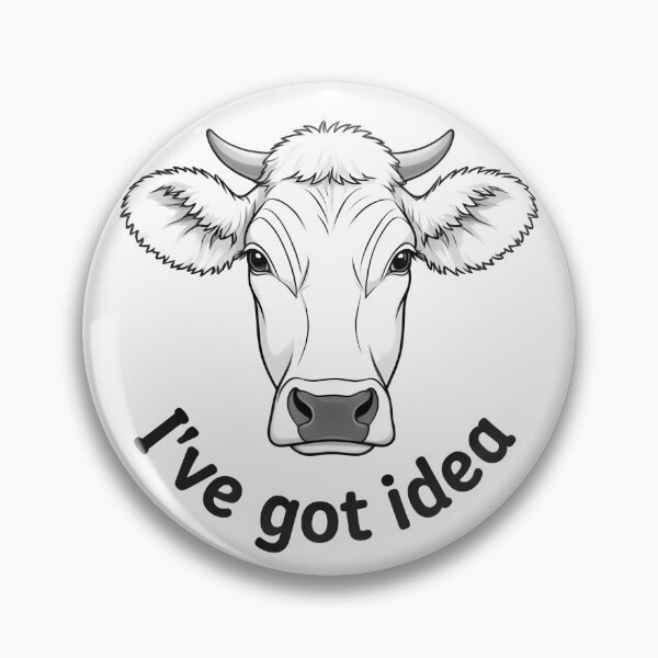 Item preview, I've got idea - A head of white cow designed and sold by ParadoxParadox.