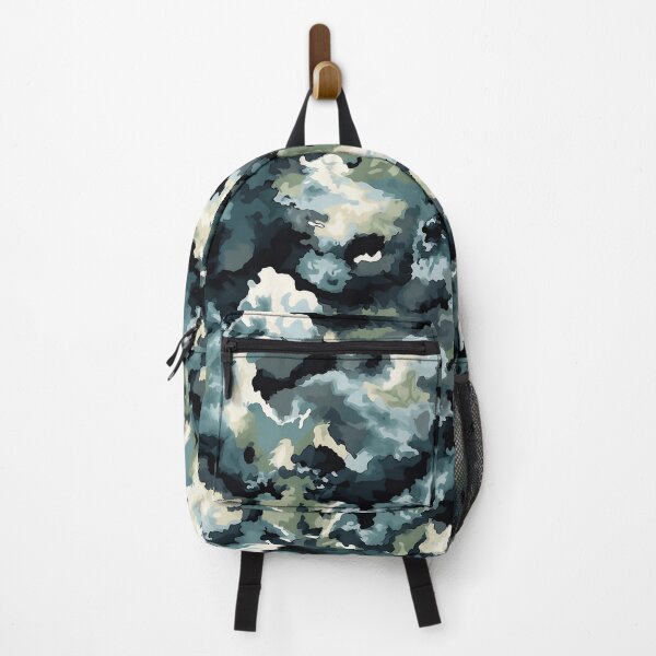 Item preview, Dark Green Camo Pattern Slate Blue Grey and Cream Camouflage designed and sold by Yoruhara.
