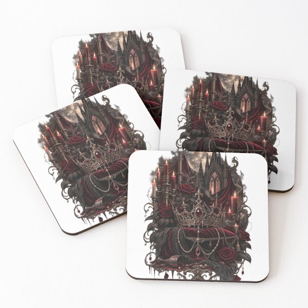 Item preview, Gothic Queen Crown – Dark Royal Moon & Red Roses Design designed and sold by Meentoos_1.