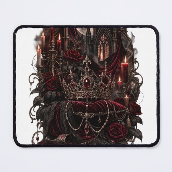 Item preview, Gothic Queen Crown – Dark Royal Moon & Red Roses Design designed and sold by Meentoos_1.