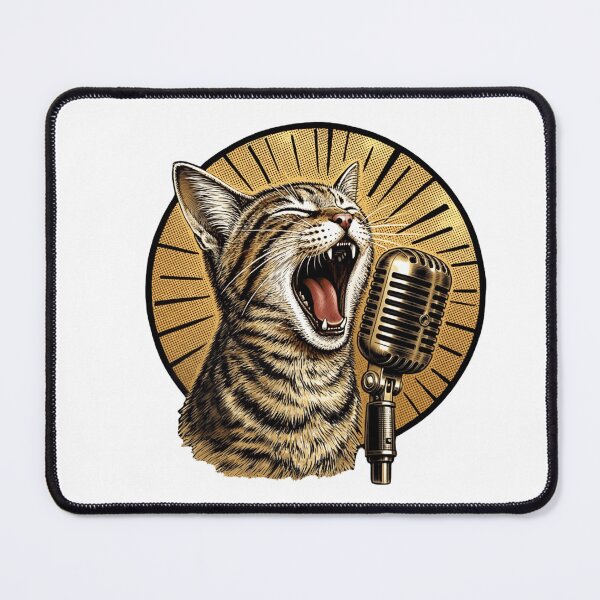 Item preview, Singer Cat Funny Graphic For Cat Lovers designed and sold by Thread&Fable.