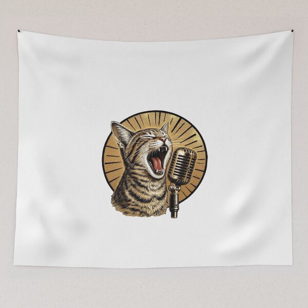 Item preview, Singer Cat Funny Graphic For Cat Lovers designed and sold by Thread&Fable.