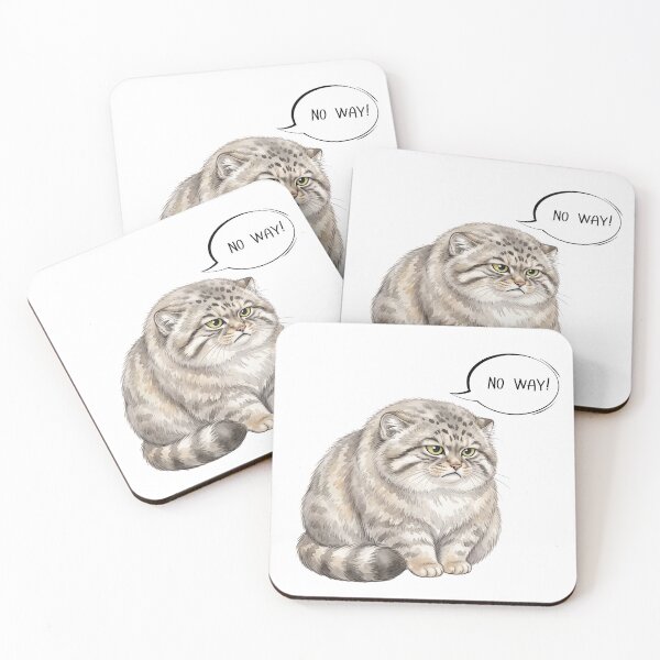 Item preview, No Way! | Funny Pallas Cat (Manul) Reaction Meme Design designed and sold by HelgaCraftery.