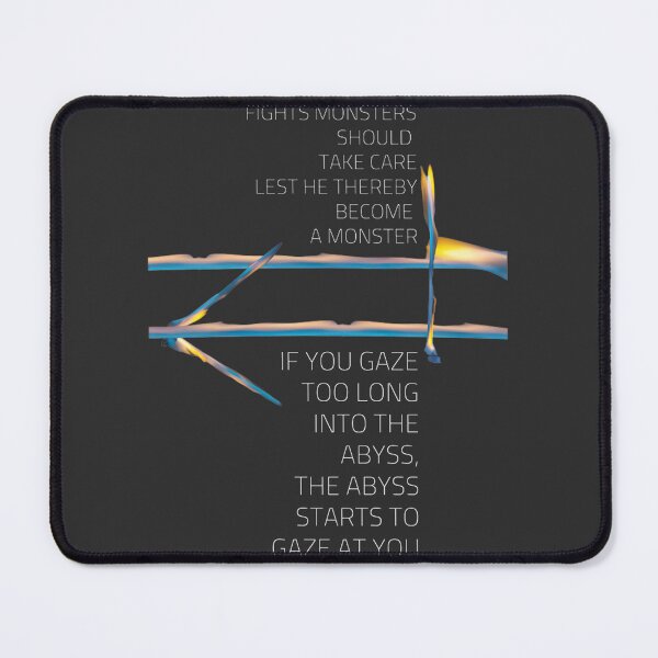 Item preview, He Who Fights With Monsters Nietzsche Quote Dark Fantasy Art ⭐⭐⭐⭐⭐ designed and sold by younhimself.