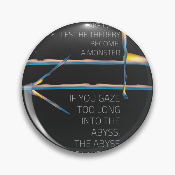 Item preview, He Who Fights With Monsters Nietzsche Quote Dark Fantasy Art ⭐⭐⭐⭐⭐ designed and sold by younhimself.