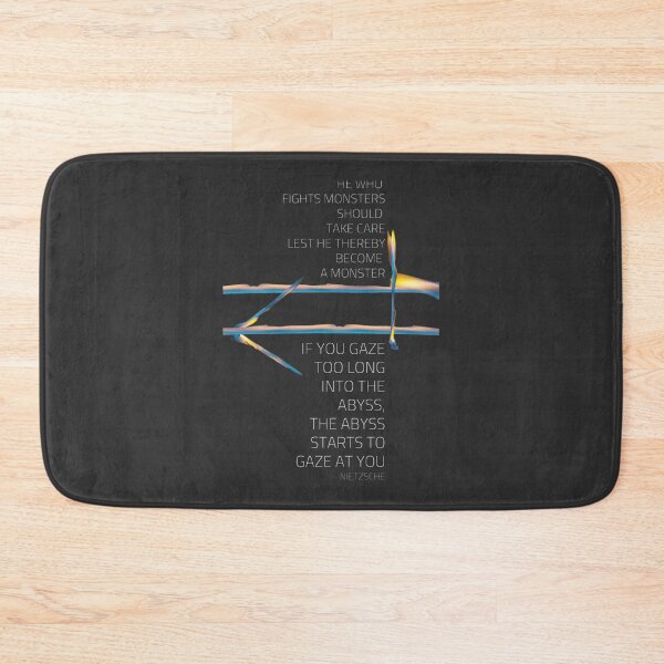 Item preview, He Who Fights With Monsters Nietzsche Quote Dark Fantasy Art ⭐⭐⭐⭐⭐ designed and sold by younhimself.