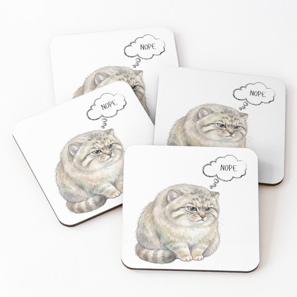 Item preview, Nope. | Funny Pallas Cat (Manul) Reaction Meme Design designed and sold by HelgaCraftery.