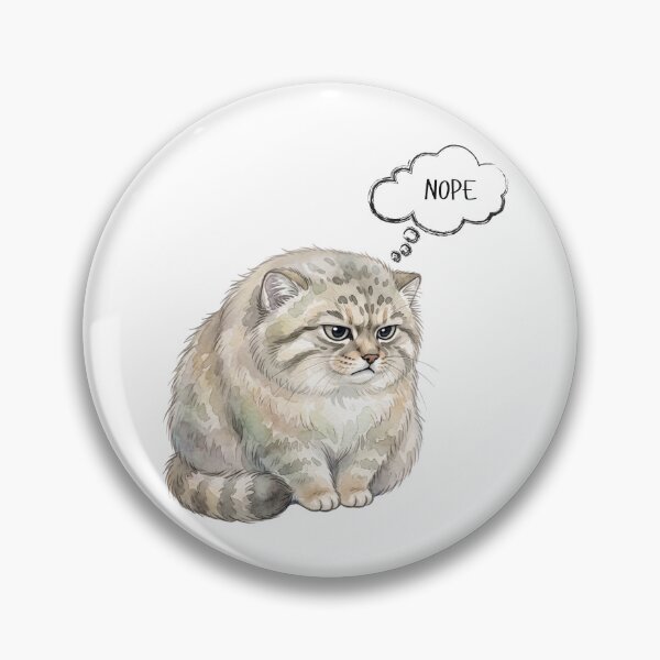 Item preview, Nope. | Funny Pallas Cat (Manul) Reaction Meme Design designed and sold by HelgaCraftery.