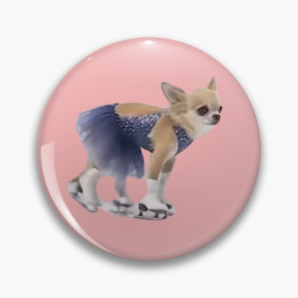 Item preview, Cute Chihuahua Ice Skating Meme Pop Culture Art for Animal Lovers designed and sold by MakersFolly.