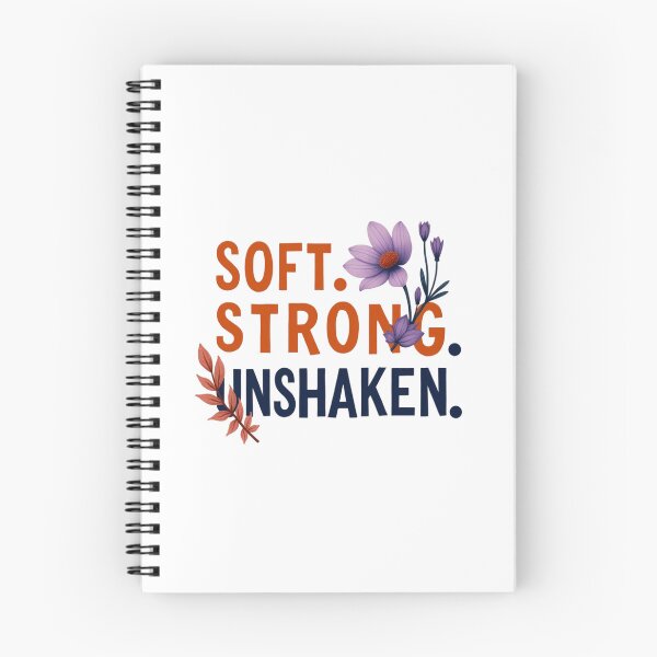 Item preview, Soft Strong Unshaken Inspirational Floral Quote designed and sold by Aarvya Fashion Club ( A.F.C ).