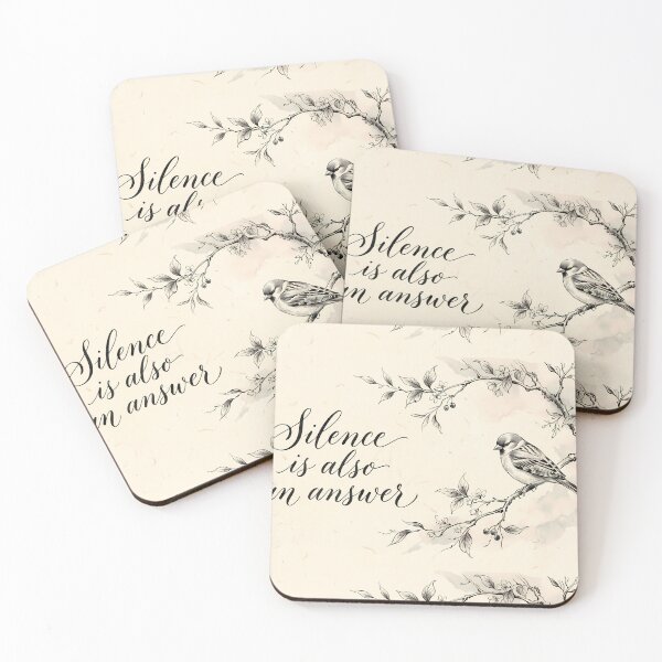 Item preview, Silence Is Also An Answer Quote Bird Retro designed and sold by ART ATTACK ZONE.