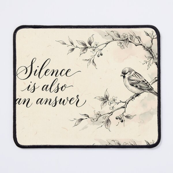 Item preview, Silence Is Also An Answer Quote Bird Retro designed and sold by ART ATTACK ZONE.