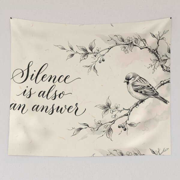 Item preview, Silence Is Also An Answer Quote Bird Retro designed and sold by ART ATTACK ZONE.