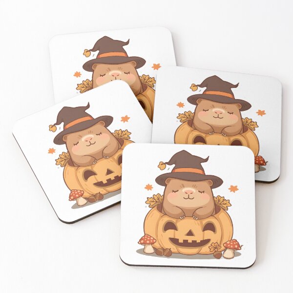 Item preview, Cute Kawaii Hamster Pumpkin Halloween T-Shirt – Cozy Fall Witch Hat designed and sold by ColorClouds.