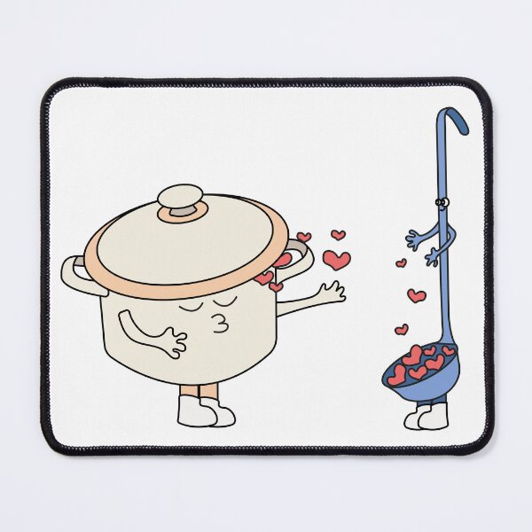 Item preview, Cute Groovy Pot and Ladle Love designed and sold by SvetlanaLiDesign.