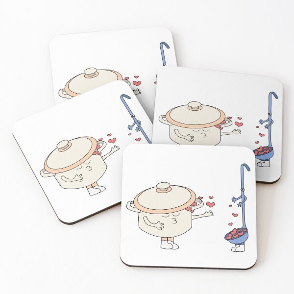Item preview, Cute Groovy Pot and Ladle Love designed and sold by SvetlanaLiDesign.
