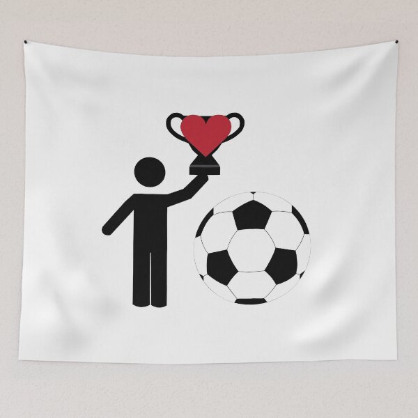 Item preview, Stick man, red heart, soccer. I love soccer. designed and sold by Lennylindesigns.