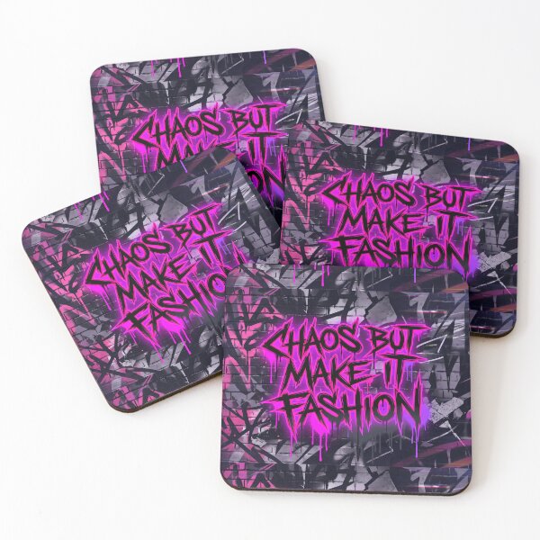 Item preview, Chaos But Make It Fashion Pink Black Art designed and sold by ART ATTACK ZONE.