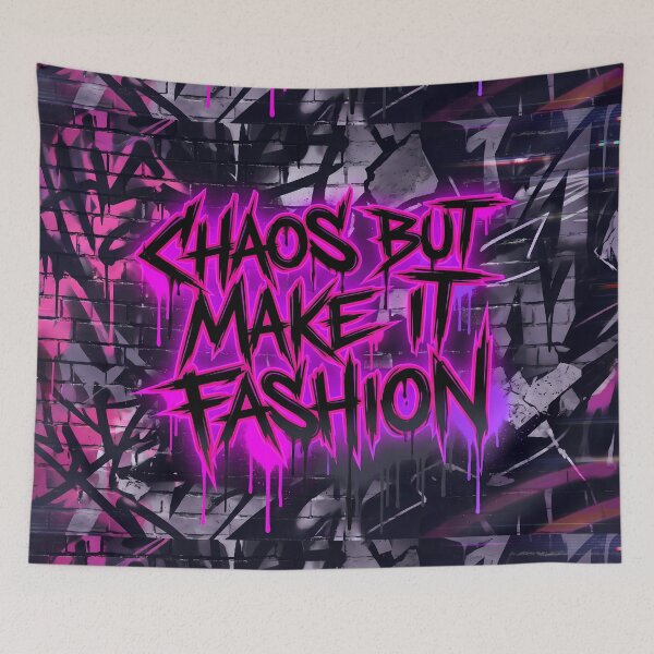 Item preview, Chaos But Make It Fashion Pink Black Art designed and sold by ART ATTACK ZONE.