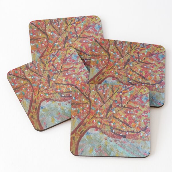 Item preview, Vibrant abstract autumn tree in bloom designed and sold by KJKreationz.