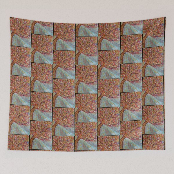 Item preview, Vibrant abstract autumn tree in bloom designed and sold by KJKreationz.