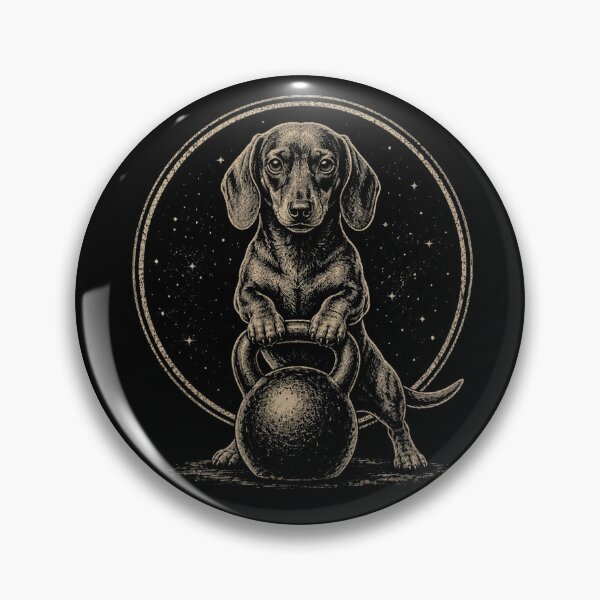Item preview, Vintage Strong Dachshund Kettlebell Fitness Retro Strength Training Workout designed and sold by Moizento.