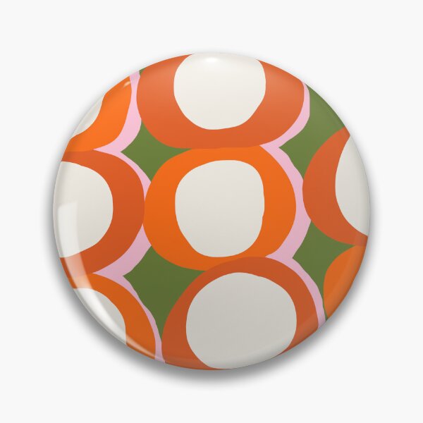 Item preview, Abstract Retro Geometric Circles in Burnt Orange and Olive Green designed and sold by Deutschic.