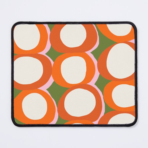 Item preview, Abstract Retro Geometric Circles in Burnt Orange and Olive Green designed and sold by Deutschic.