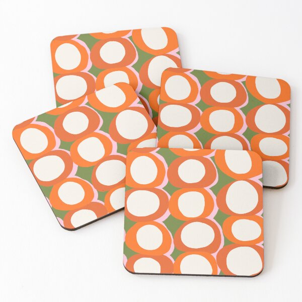 Item preview, Abstract Retro Geometric Circles in Burnt Orange and Olive Green designed and sold by Deutschic.