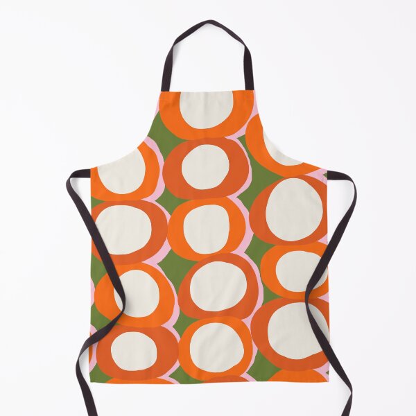 Item preview, Abstract Retro Geometric Circles in Burnt Orange and Olive Green designed and sold by Deutschic.